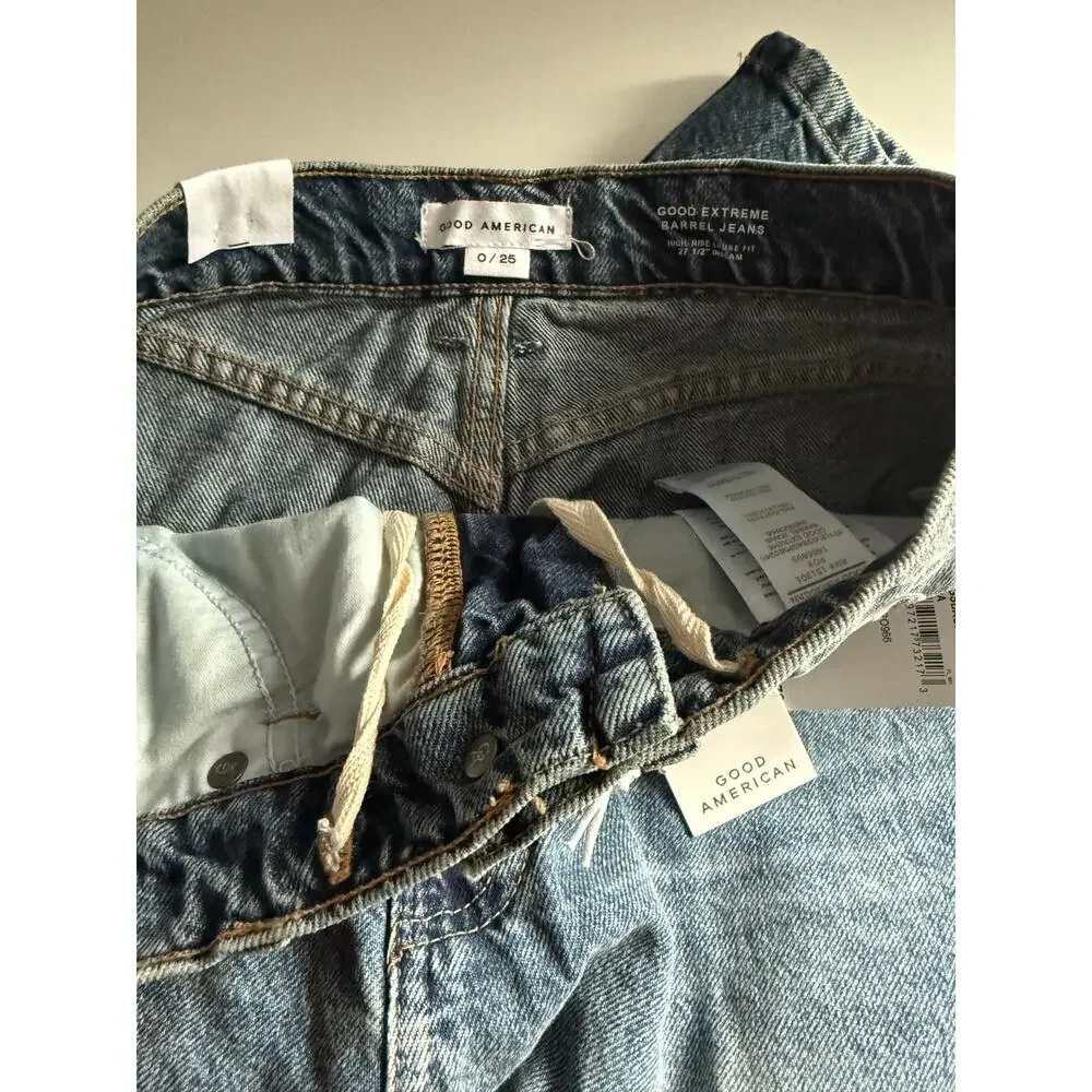 $179 New Good American Good Extreme Barrel Jeans - 0 / 25